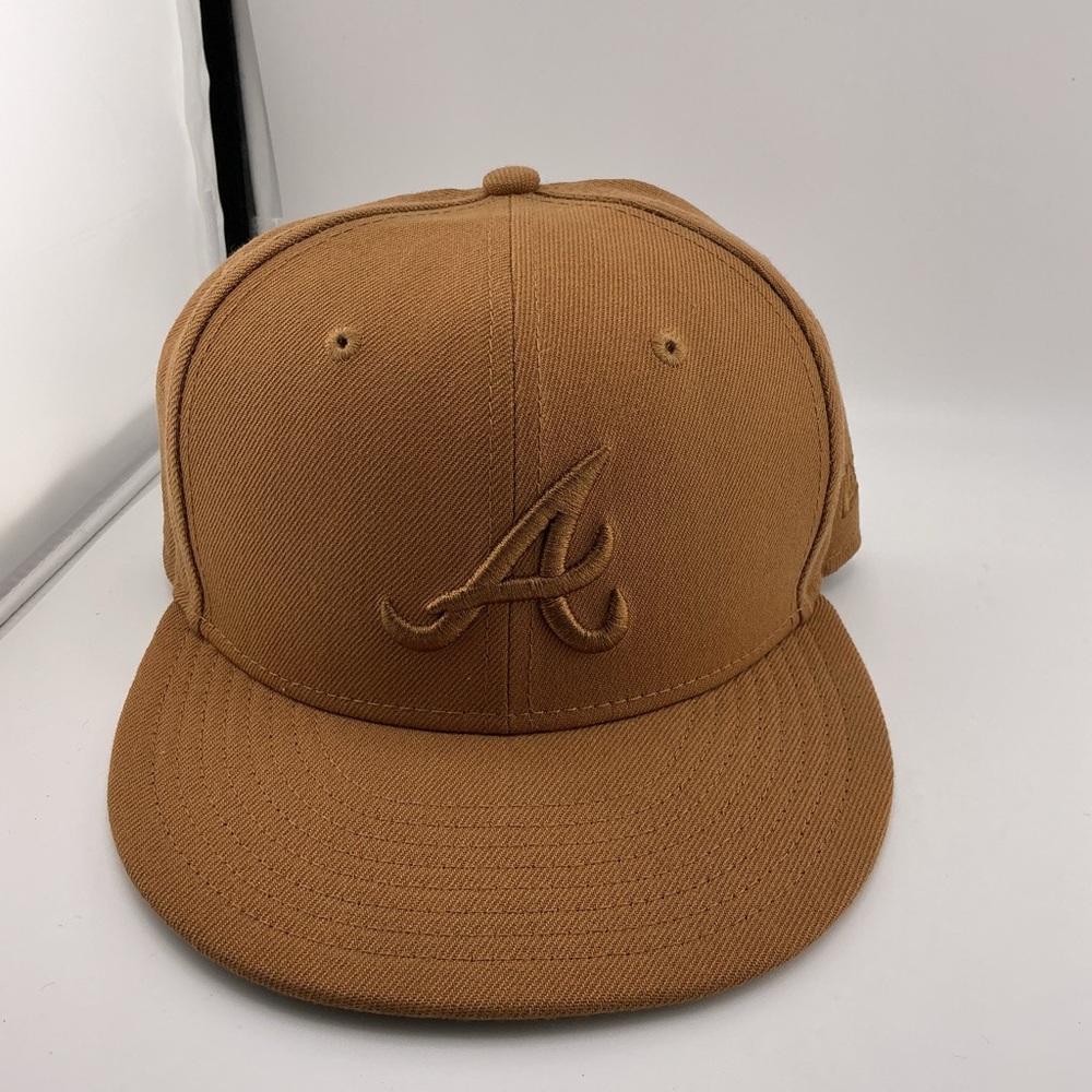 New Era Brown Flat-Brim Atlanta 'A' Embroidered Cap